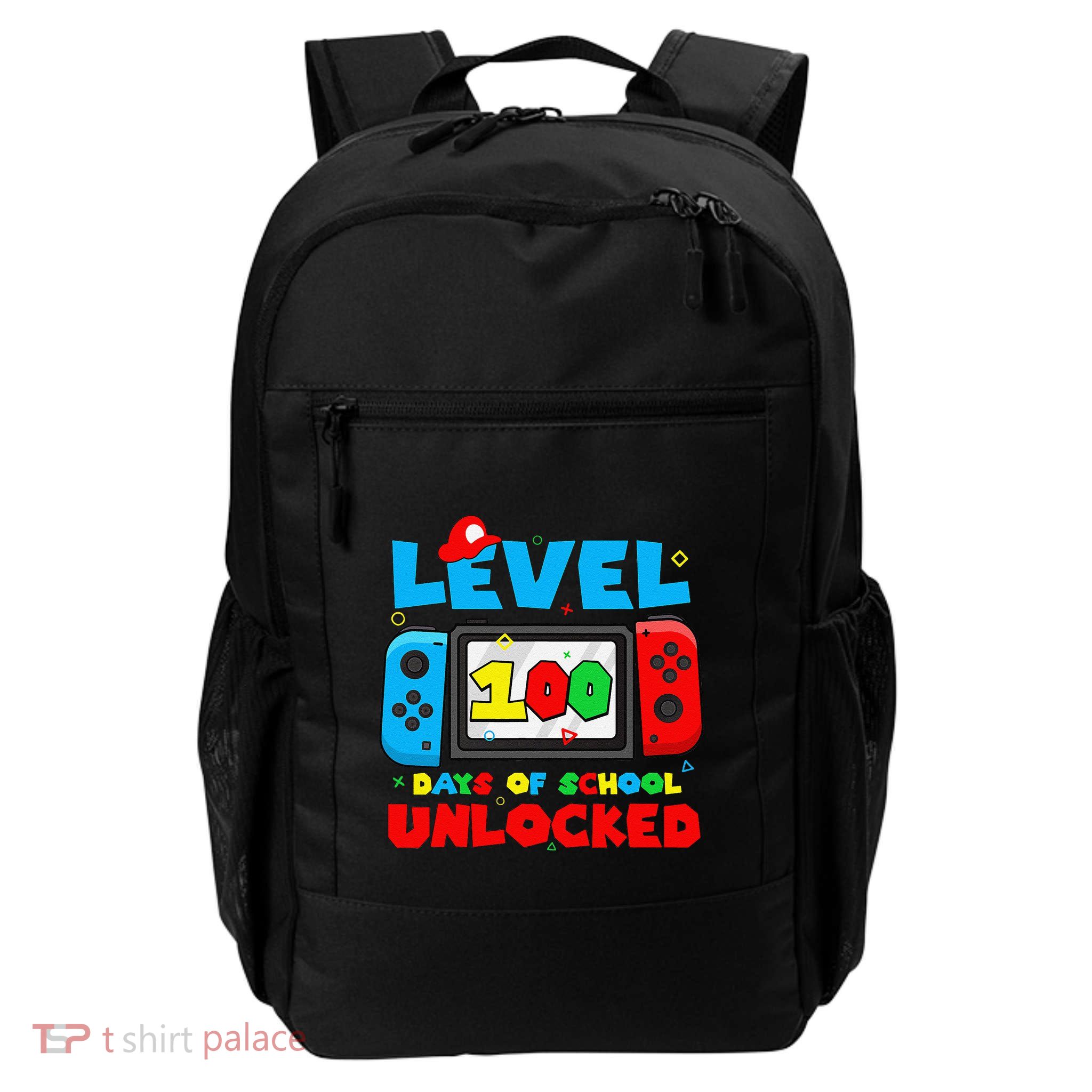 Level 100 Days Of School Unlocked Video Games Gamer Daily Commute Backpack