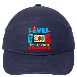 Level 100 Days Of School Unlocked Video Games Gamer 7-Panel Snapback Hat