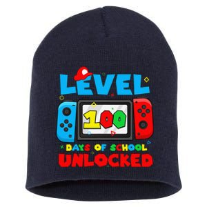 Level 100 Days Of School Unlocked Video Games Gamer Short Acrylic Beanie