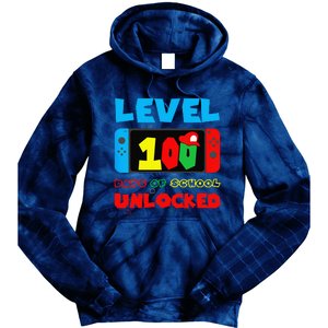 Level 100 Days Of School Complete Happy 100th Day Of School Tie Dye Hoodie