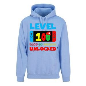 Level 100 Days Of School Complete Happy 100th Day Of School Unisex Surf Hoodie