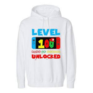 Level 100 Days Of School Complete Happy 100th Day Of School Garment-Dyed Fleece Hoodie