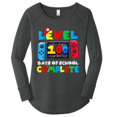 Level 100 Days Of School Complete Gamer Video Games Women's Perfect Tri Tunic Long Sleeve Shirt