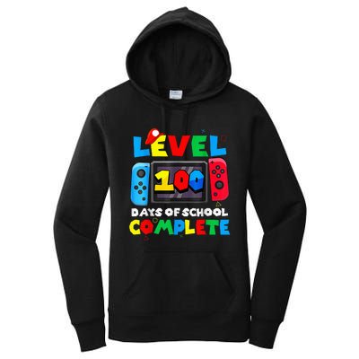 Level 100 Days Of School Complete Gamer Video Games Women's Pullover Hoodie