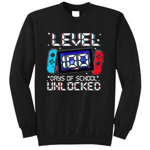 Level 100 Days Of School Unlocked Gamer Video Games Sweatshirt