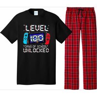 Level 100 Days Of School Unlocked Gamer Video Games Pajama Set