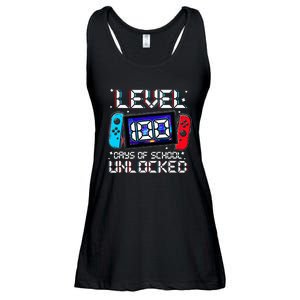 Level 100 Days Of School Unlocked Gamer Video Games Ladies Essential Flowy Tank