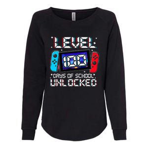 Level 100 Days Of School Unlocked Gamer Video Games Womens California Wash Sweatshirt