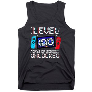 Level 100 Days Of School Unlocked Gamer Video Games Tank Top