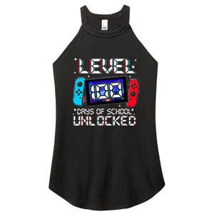 Level 100 Days Of School Unlocked Gamer Video Games Women's Perfect Tri Rocker Tank