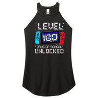 Level 100 Days Of School Unlocked Gamer Video Games Women's Perfect Tri Rocker Tank