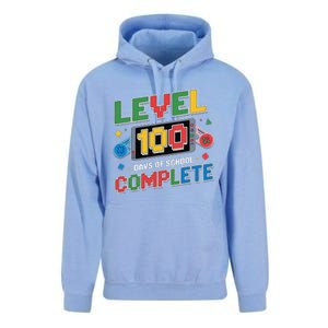 Level 100 Days Of School Complete Happy 100th Day Of School Unisex Surf Hoodie