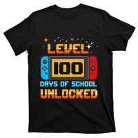 Level 100 Days Of School Unlocked Gamer Funny 100th Day T-Shirt