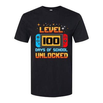 Level 100 Days Of School Unlocked Gamer Funny 100th Day Softstyle CVC T-Shirt