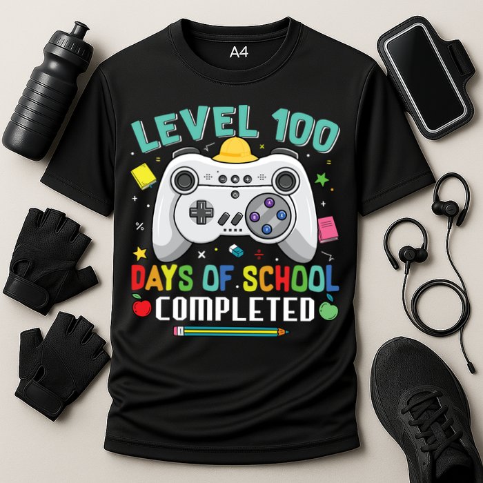 Level 100 Day's Of School Funny Completed Performance Shirt