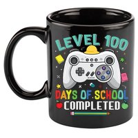Level 100 Day's Of School Funny Completed 11oz C Handle Ceramic Mug