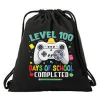 Level 100 Day's Of School Funny Completed Drawstring Bag