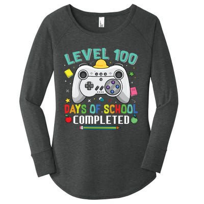 Level 100 Day's Of School Funny Completed Women's Perfect Tri Tunic Long Sleeve Shirt