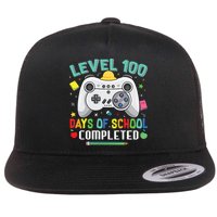 Level 100 Day's Of School Funny Completed Flat Bill Trucker Hat