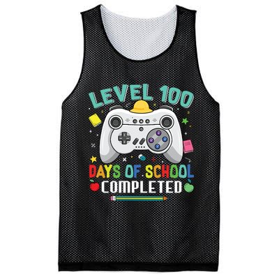 Level 100 Day's Of School Funny Completed Mesh Reversible Basketball Jersey Tank