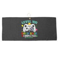 Level 100 Day's Of School Funny Completed Large Microfiber Waffle Golf Towel