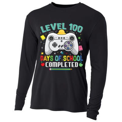 Level 100 Day's Of School Funny Completed Cooling Performance Long Sleeve Crew