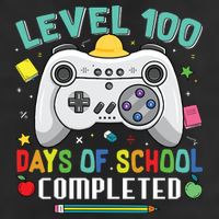 Level 100 Day's Of School Funny Completed 25L Jumbo Tote