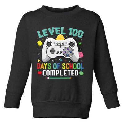 Level 100 Day's Of School Funny Completed Toddler Sweatshirt