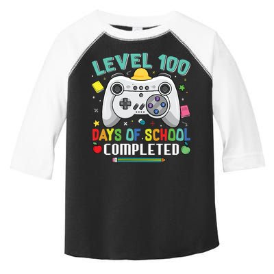 Level 100 Day's Of School Funny Completed Toddler Fine Jersey T-Shirt