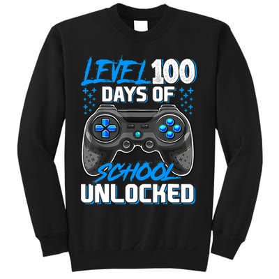 Level 100 Days Of School Unlocked Gamer Video Games Boys Sweatshirt