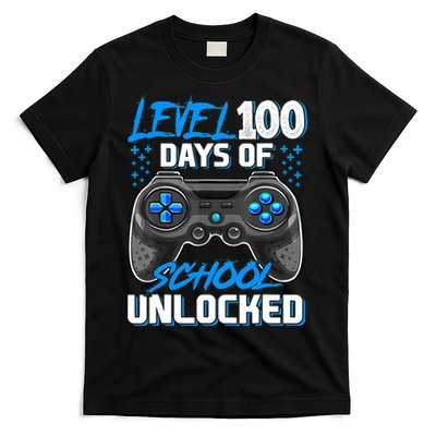 Level 100 Days Of School Unlocked Gamer Video Games Boys T-Shirt