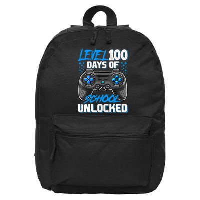 Level 100 Days Of School Unlocked Gamer Video Games Boys 16 in Basic Backpack