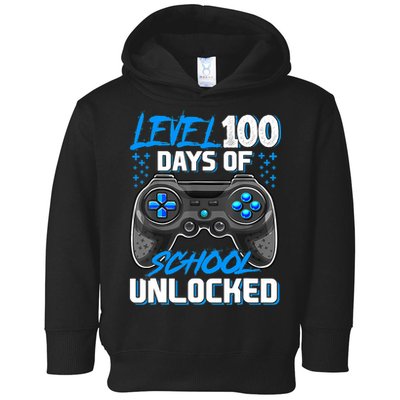 Level 100 Days Of School Unlocked Gamer Video Games Boys Toddler Hoodie