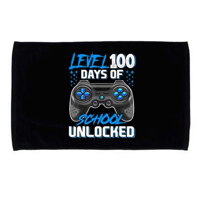 Level 100 Days Of School Unlocked Gamer Video Games Boys Microfiber Hand Towel