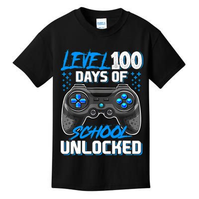 Level 100 Days Of School Unlocked Gamer Video Games Boys Kids T-Shirt