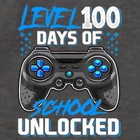 Level 100 Days Of School Unlocked Gamer Video Games Boys Vector Backpack