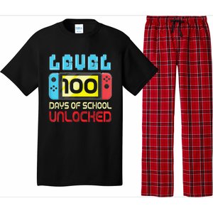 Level 100 Days Of School Unlocked Gamer Video Games Pajama Set