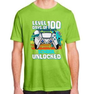 Level 100 Days Of School Unlock Teacher Student Boys Gamer Adult ChromaSoft Performance T-Shirt