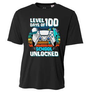 Level 100 Days Of School Unlock Teacher Student Boys Gamer Cooling Performance Crew T-Shirt