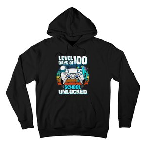 Level 100 Days Of School Unlock Teacher Student Boys Gamer Hoodie