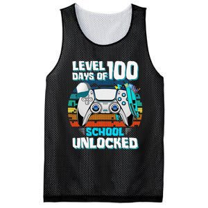 Level 100 Days Of School Unlock Teacher Student Boys Gamer Mesh Reversible Basketball Jersey Tank