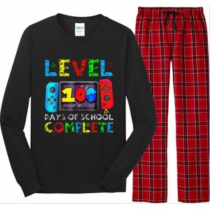 Level 100 Days Of School Complete Gamer Video Games Long Sleeve Pajama Set