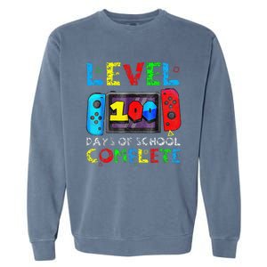 Level 100 Days Of School Complete Gamer Video Games Garment-Dyed Sweatshirt