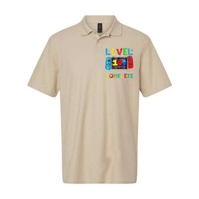 Level 100 Days Of School Complete Gamer Video Games Softstyle Adult Sport Polo