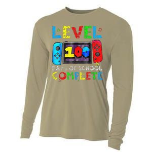 Level 100 Days Of School Complete Gamer Video Games Cooling Performance Long Sleeve Crew