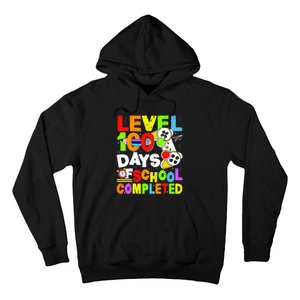 Level 100 Days Of School Completed Funny 100th Day Gaming Hoodie