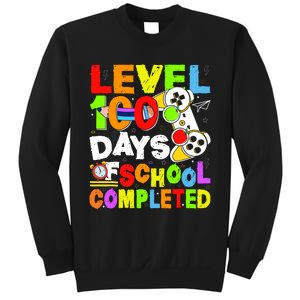 Level 100 Days Of School Completed Funny 100th Day Gaming Sweatshirt