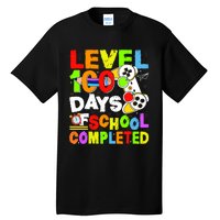 Level 100 Days Of School Completed Funny 100th Day Gaming Tall T-Shirt