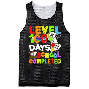 Level 100 Days Of School Completed Funny 100th Day Gaming Mesh Reversible Basketball Jersey Tank