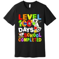 Level 100 Days Of School Completed Funny 100th Day Gaming Premium T-Shirt